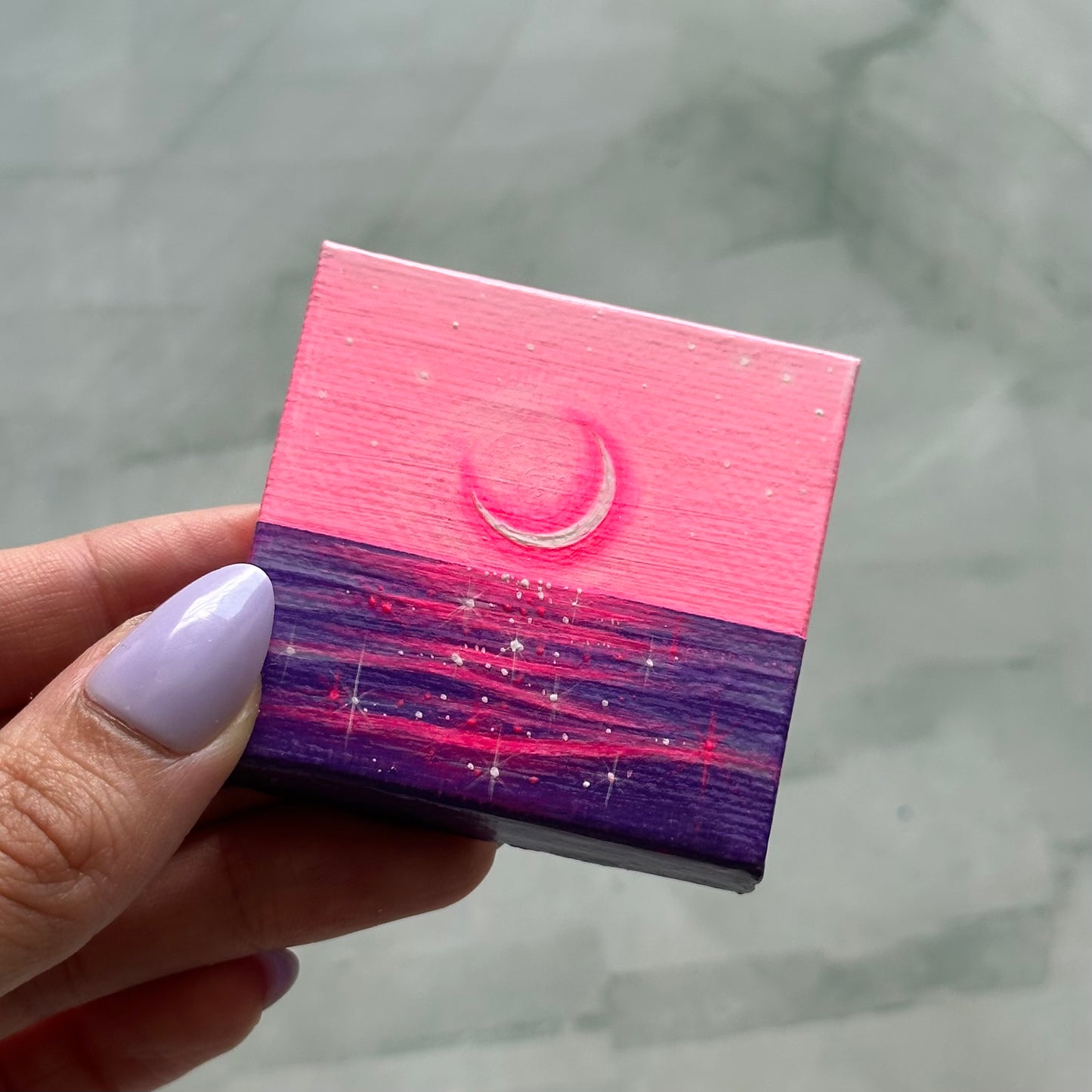 mini dreamy moon & sea with easel