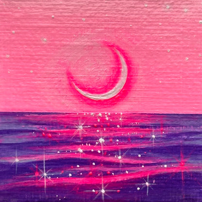mini dreamy moon & sea with easel
