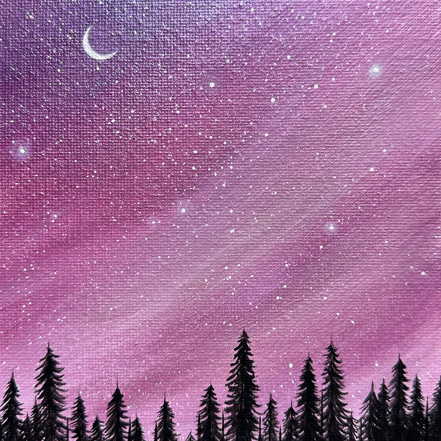 pink forest night