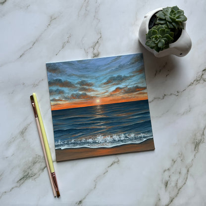 shimmering ocean sunset