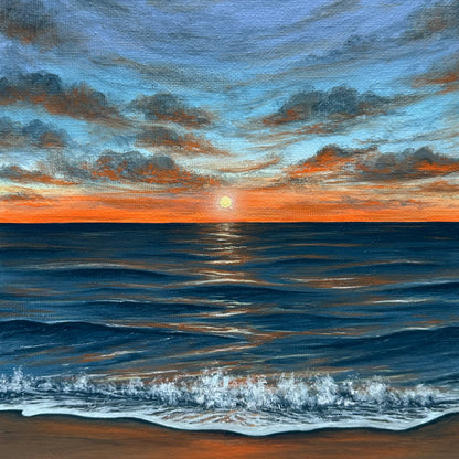shimmering ocean sunset