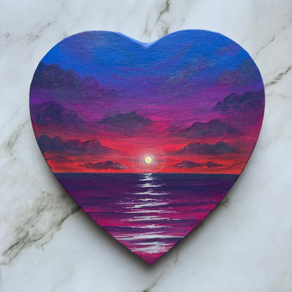 heart seascape sunset