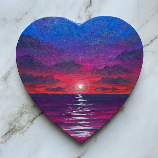 heart seascape sunset