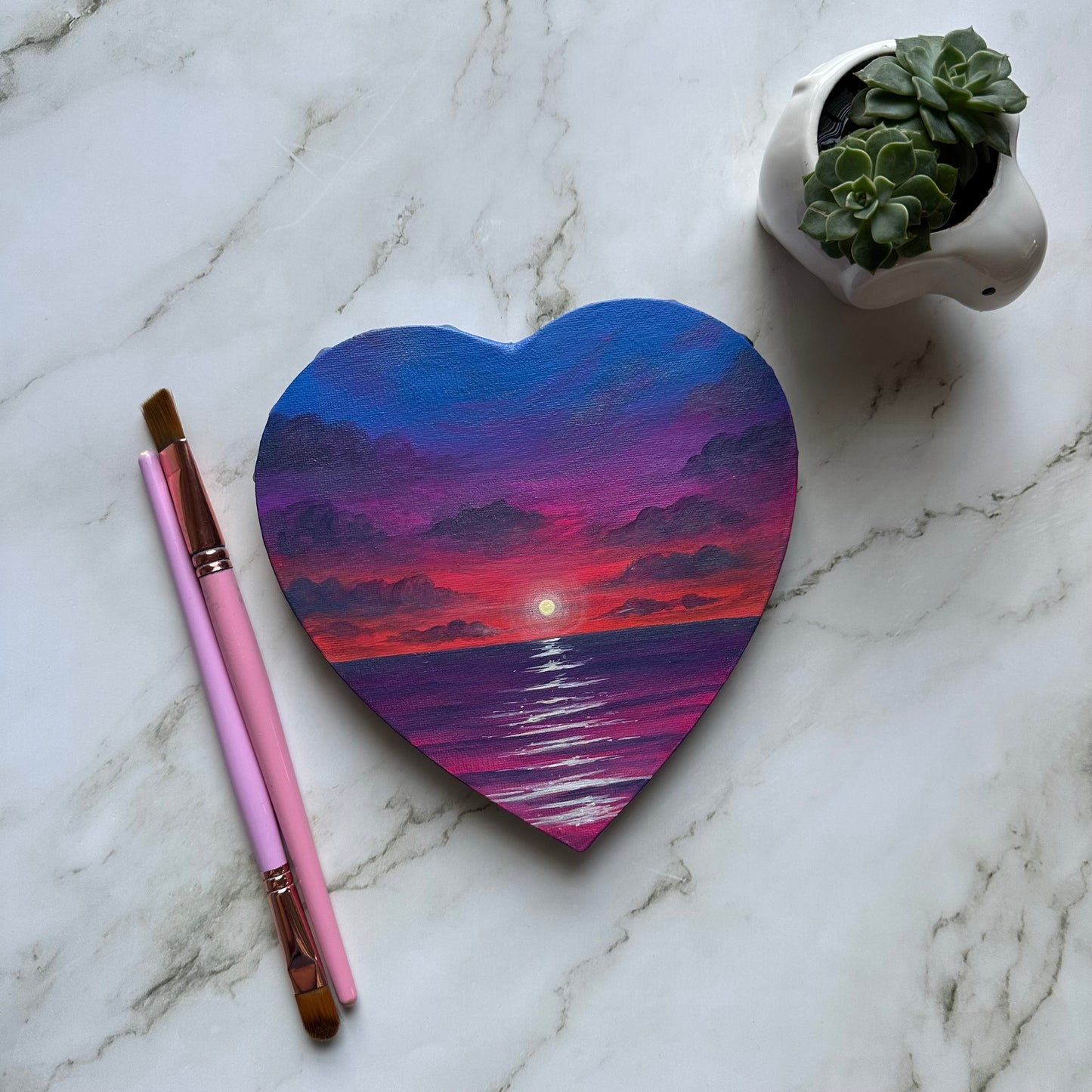 heart seascape sunset