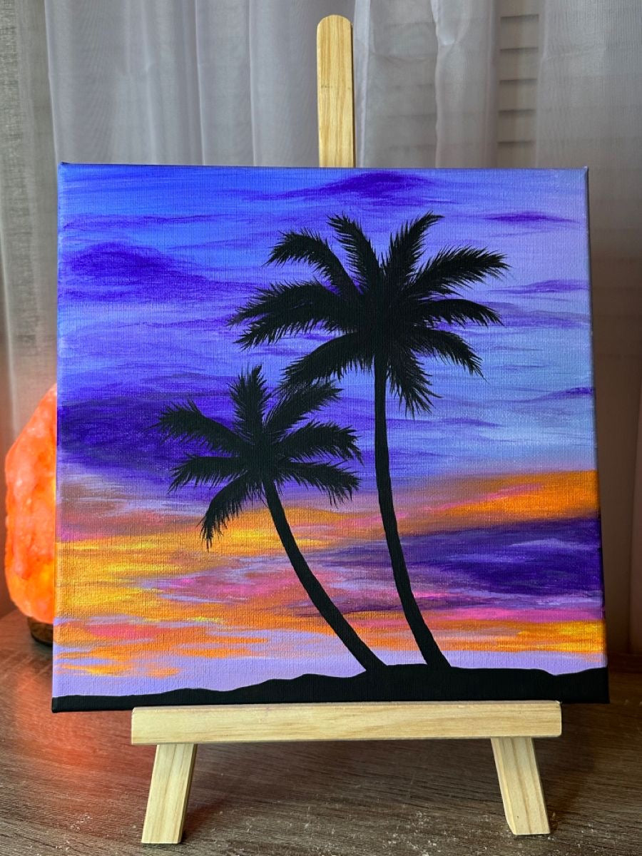 palm tree sunset