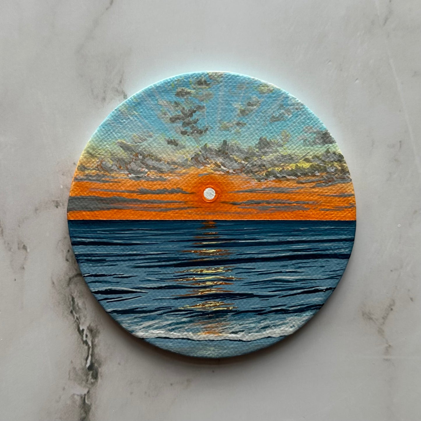 mini ocean sunset (magnetic canvas)