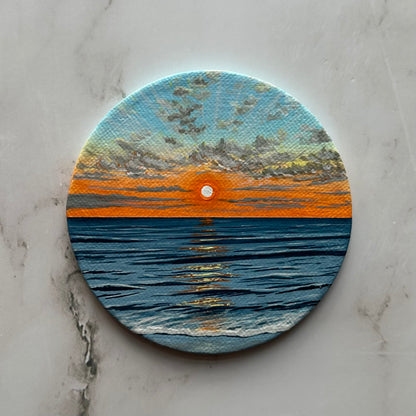 mini ocean sunset (magnetic canvas)