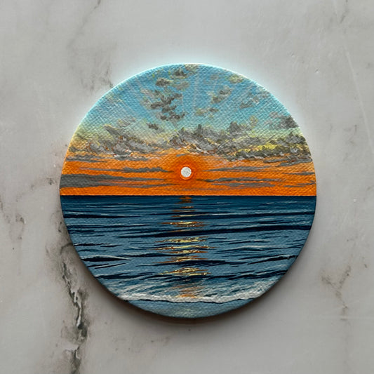 mini ocean sunset (magnetic canvas)