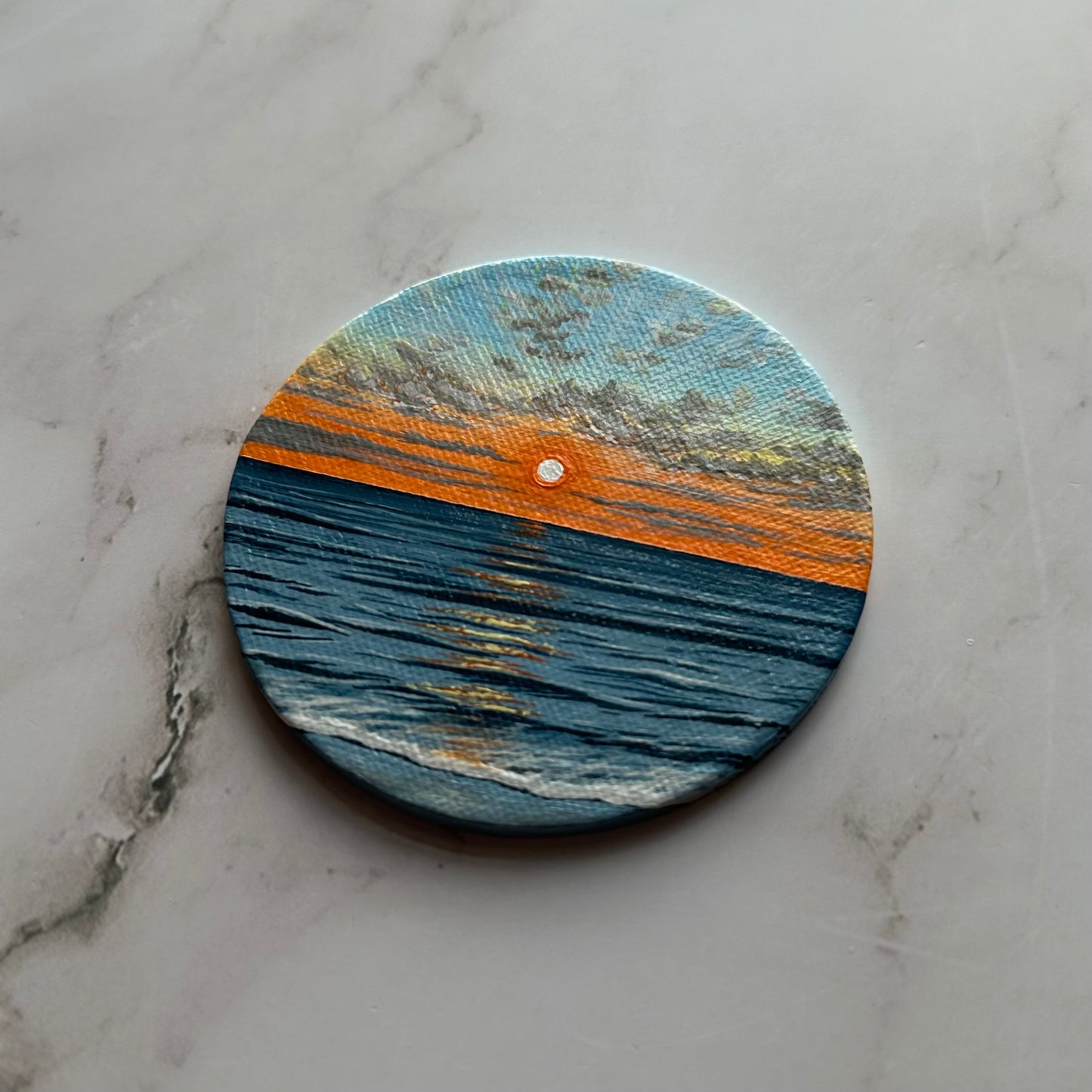mini ocean sunset (magnetic canvas)