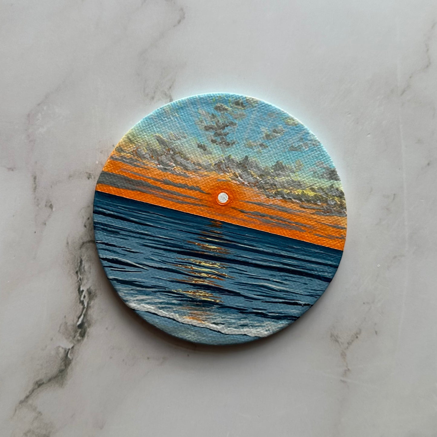 mini ocean sunset (magnetic canvas)