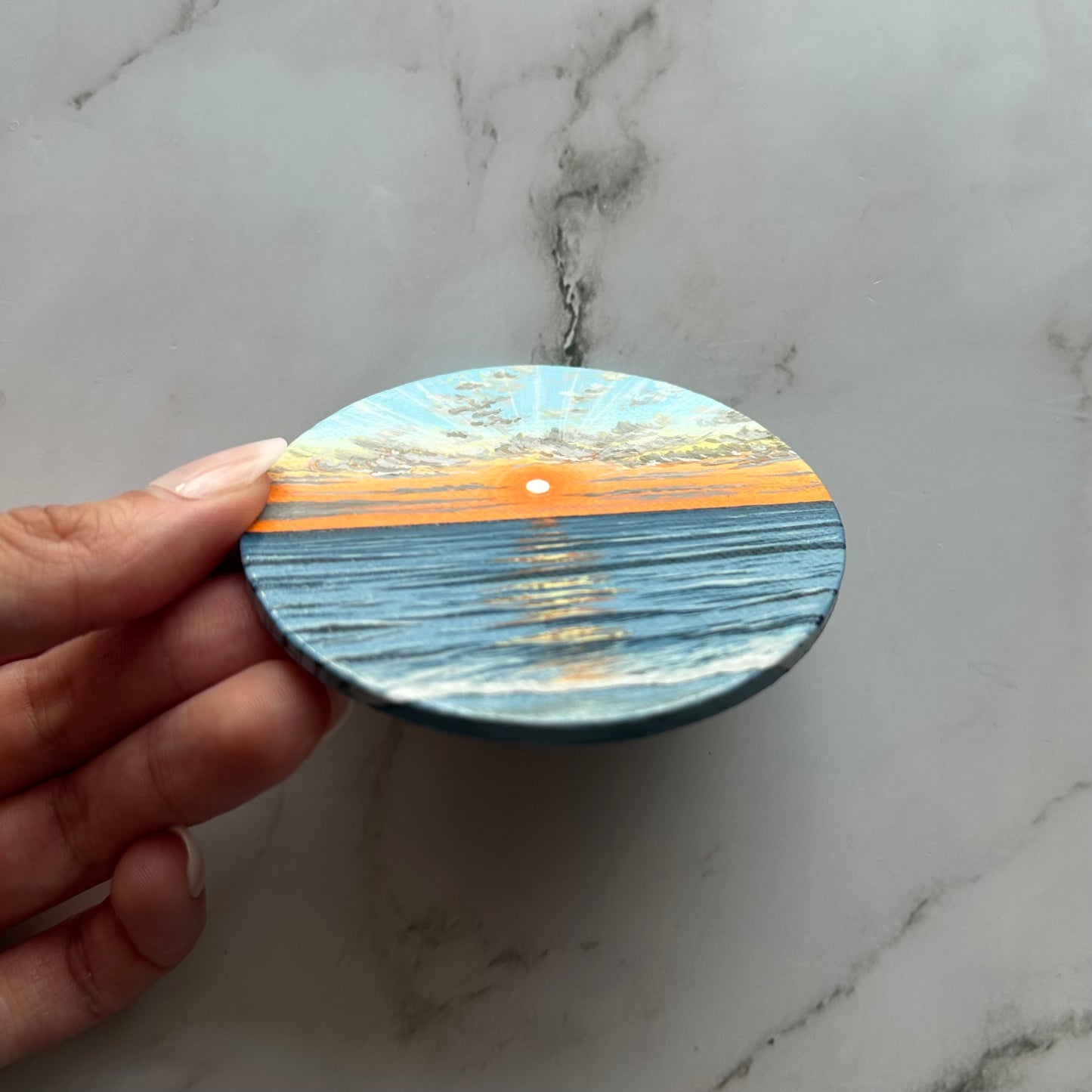 mini ocean sunset (magnetic canvas)