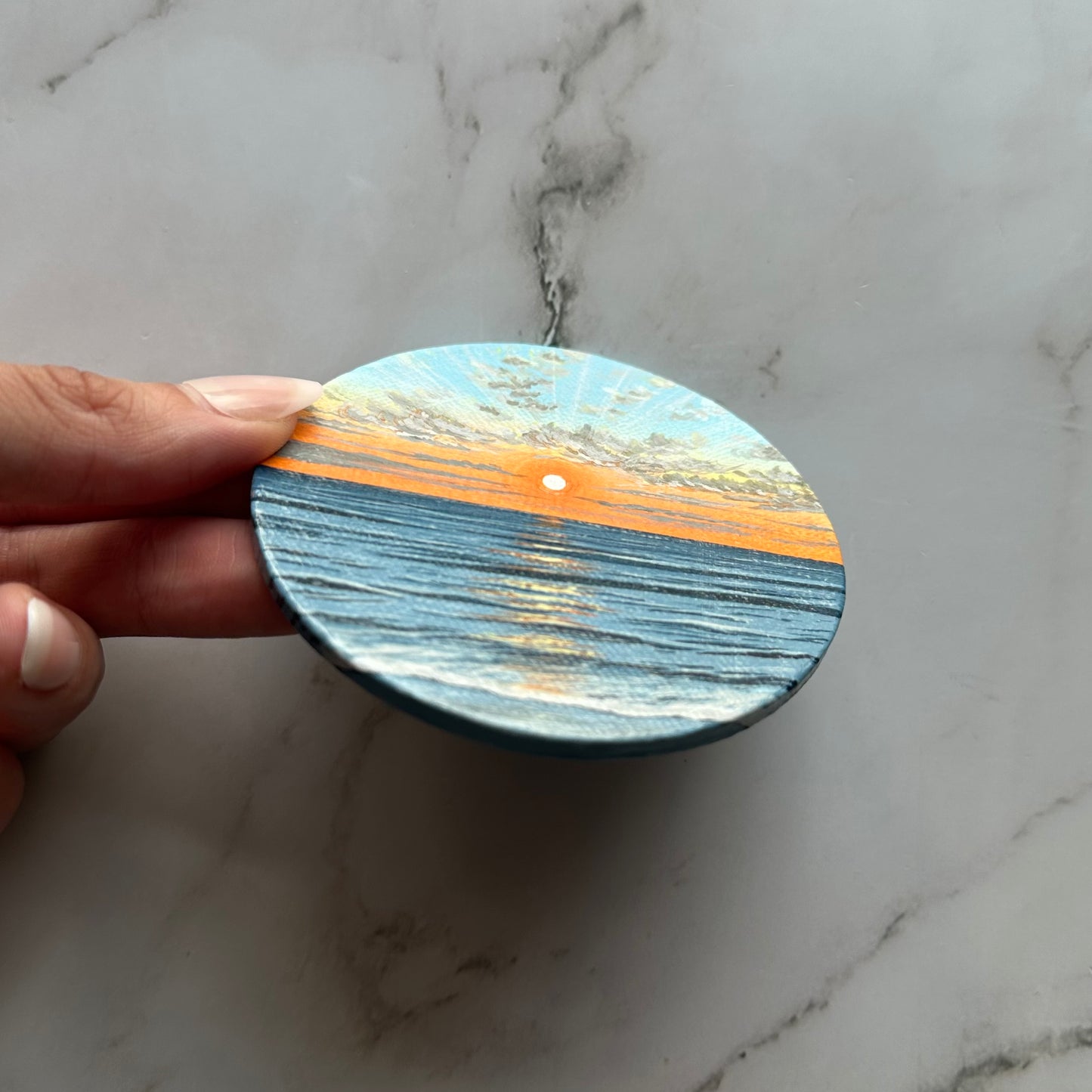mini ocean sunset (magnetic canvas)